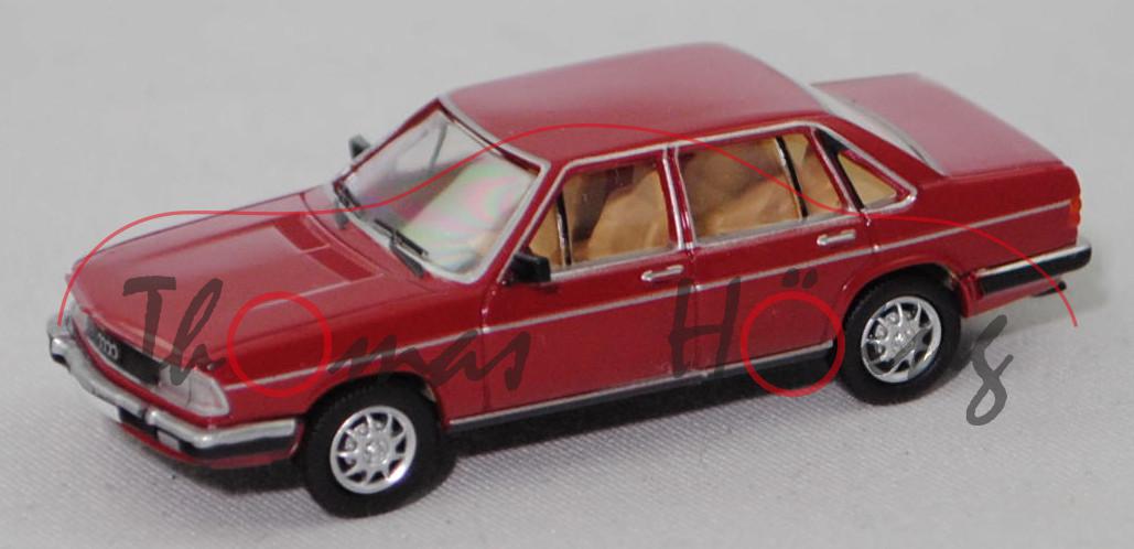 Audi 100 CD 5S (Baur. C2, Typ 43, Modell 1979-1982), hell-rubinrot, Premium ClassiXXs®, 1:87, mb