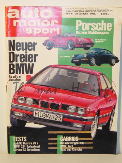 auto motor und sport, Heft 16, 29. Juli 1988