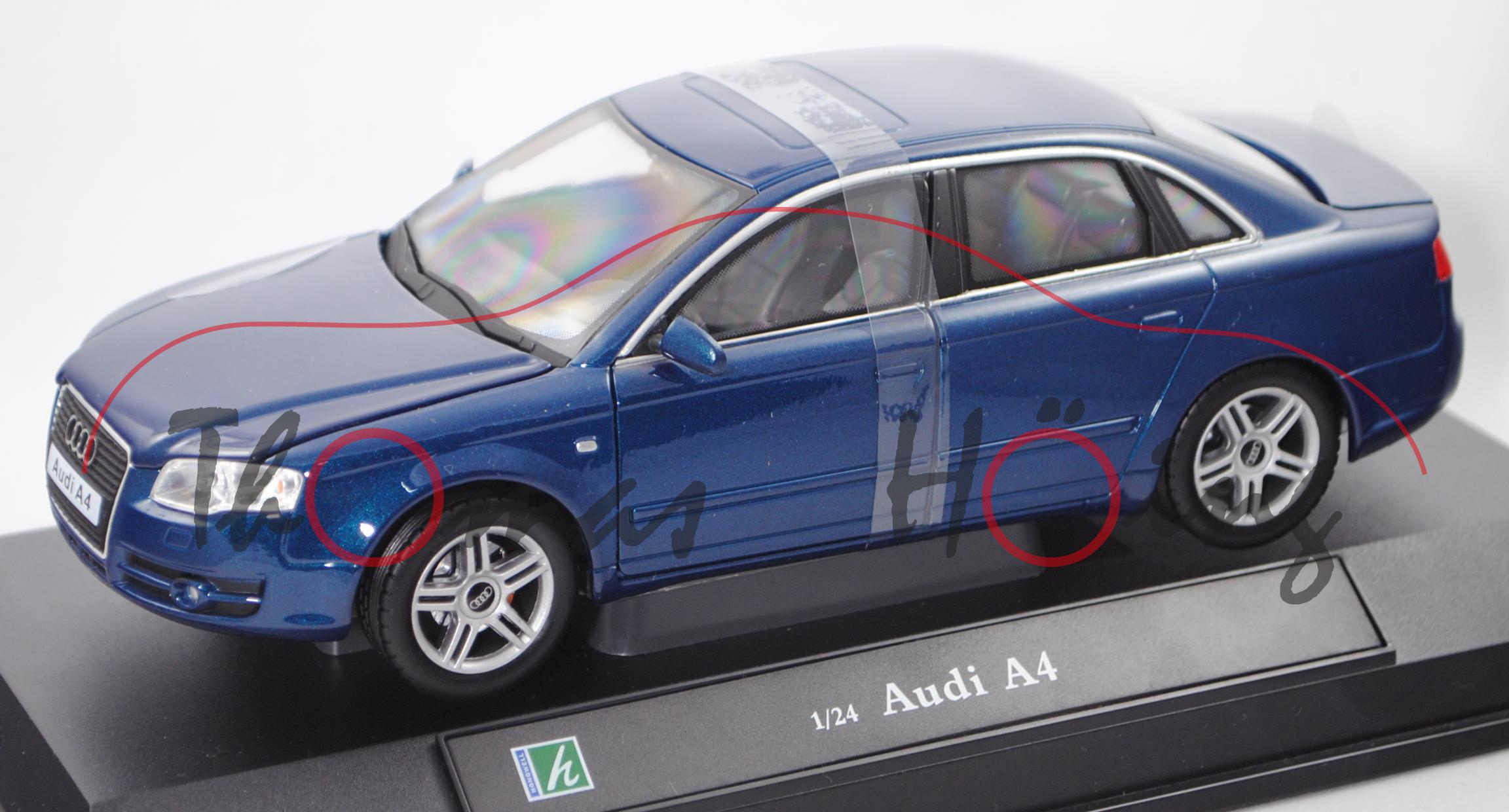 Audi A4 3.2 FSI quattro (B7, Typ 8E, Mod. 2004-2007), d.grünblaumetallic, Cararama, 1:24, mb