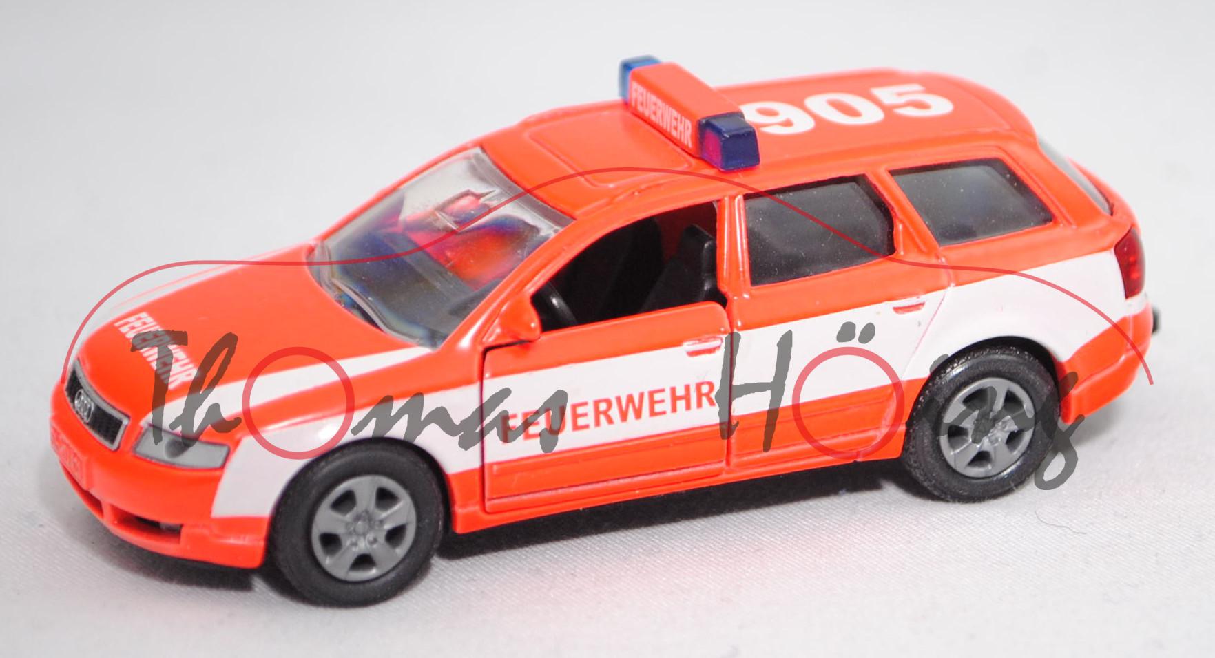 00404 Audi A4 Avant 2.5 TDI quattro (B6, Typ 8E, Modell 2001-2004), hellleuchtrot, FEUERWEHR / 905