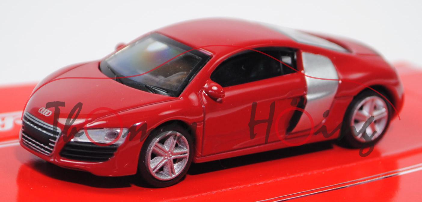 Audi R8 V10 plus Coupé (Typ 42, facelift), Modell 2012-, karminrot/silber, Schuco, 1:64, mb