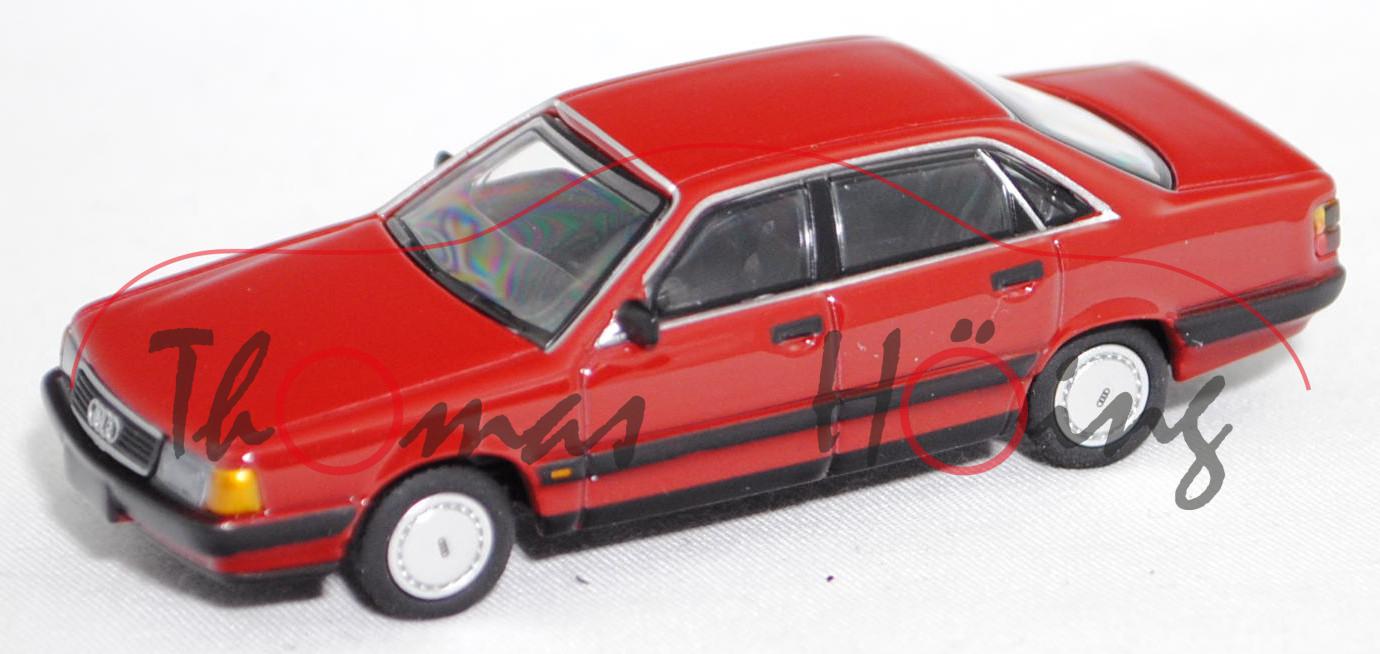 Audi 100 (3. Gen., C3, Typ 44, Facelift 1988, Modell 1988-1991), malvenrot, XCARTOYS, 1:64, mb