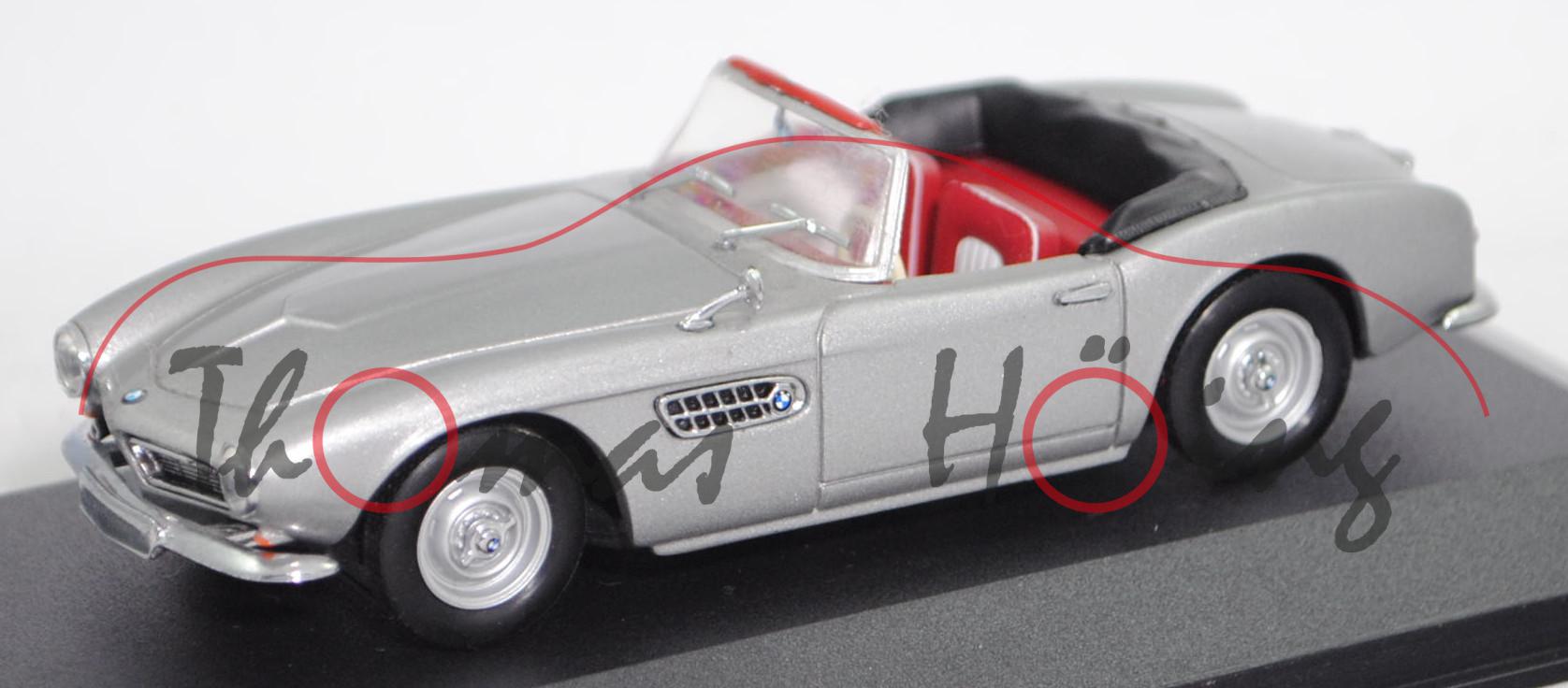 BMW 507 Touring Sport (Typ 507 Serie II, Modell 1957-1959), silbergrau, Minichamps, 1:43, PC-Box