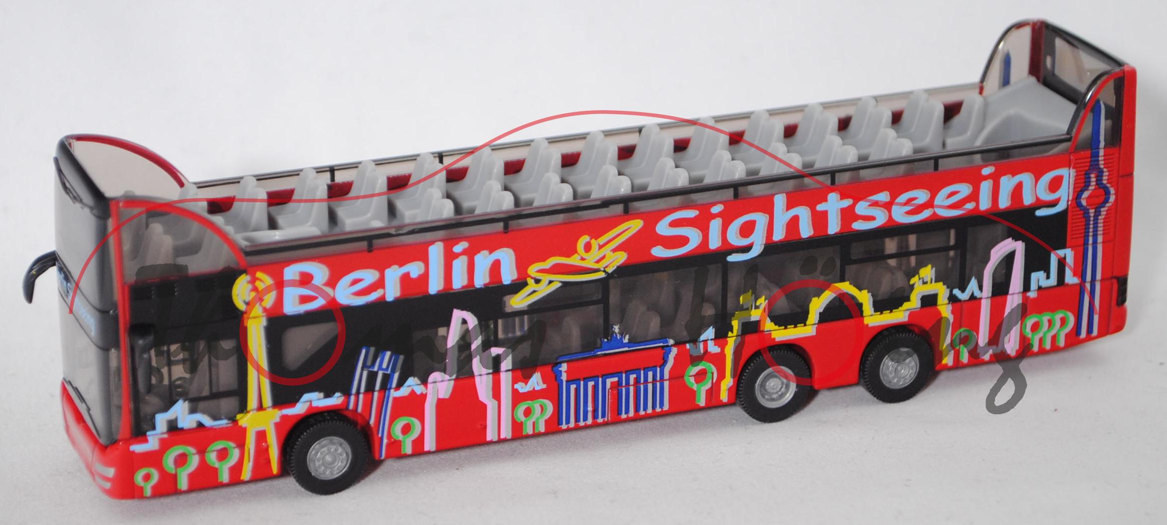 00000 MAN Lion's City DD Sightseeing (Modell 2004-2017), hell-signalrot, Berlin Sightseeing, L17mpK