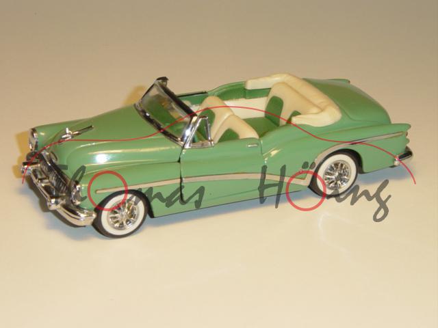 Buick Skylark Cabrio 1953, hell-patinagrün, Türen und Motorhaube zu öffnen, Franklin Mint, 1:43