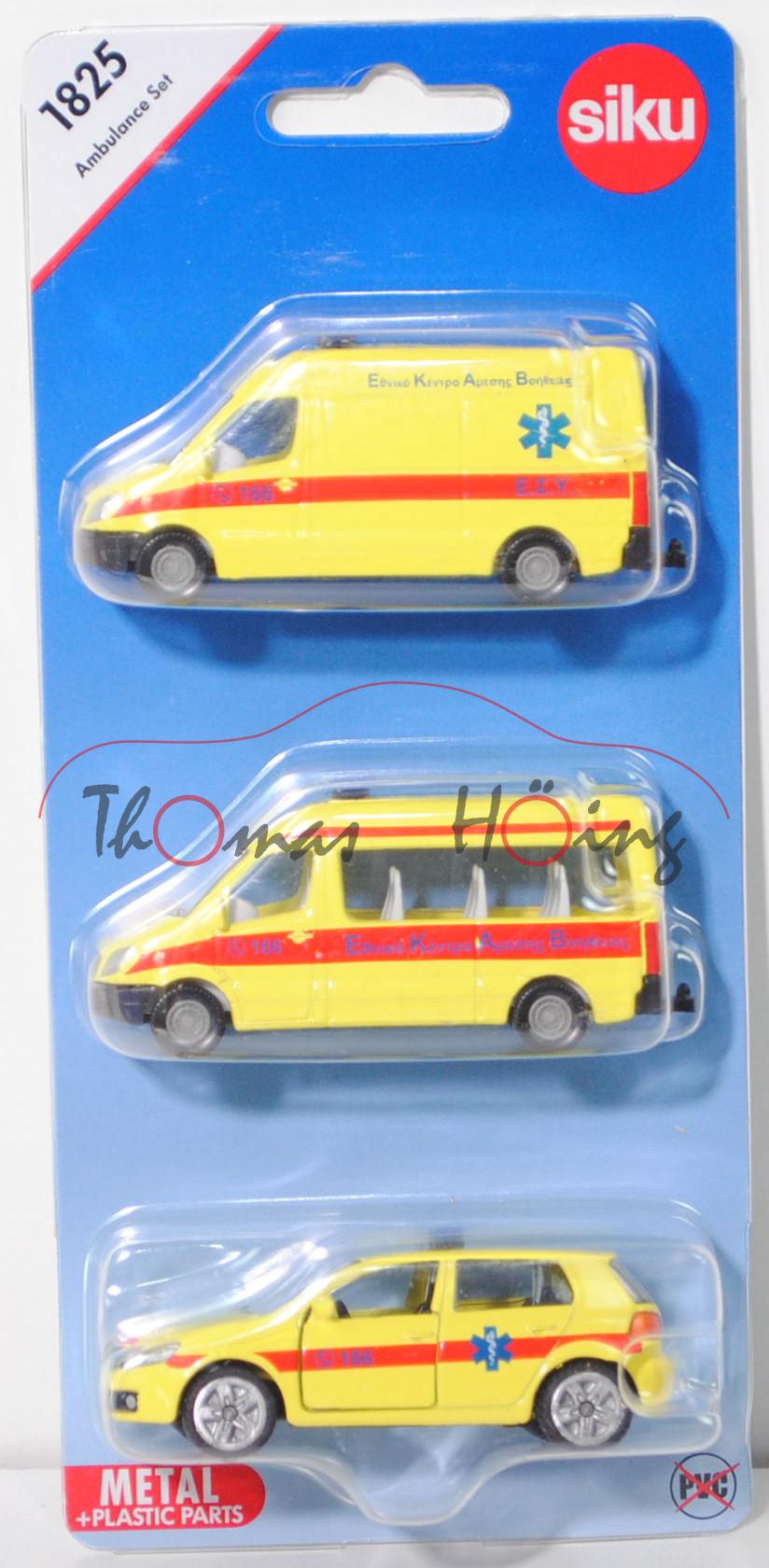 00900 GR Ambulance Set, mit: MB Sprinter II Kleinbus und Kastenwagen + VW Golf VI, AMBULANCE, P29e