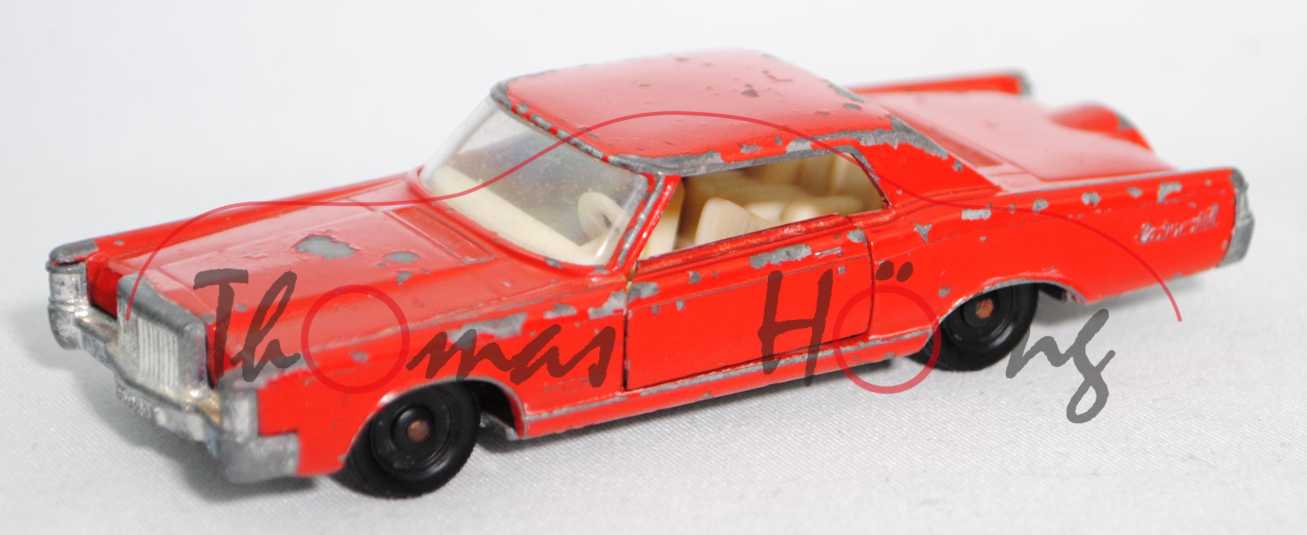 Ford Continental Mark III (Modell 1968-1971), feuerrot, innen cremeweiß, Lenkrad cremeweiß, R2, Zink