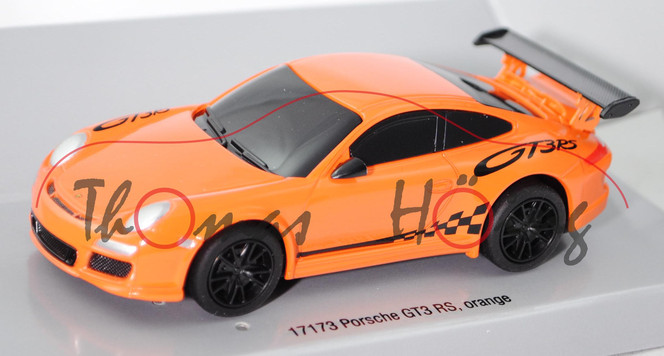 Porsche 911 GT3 RS (Typ 997 facelift, 3. RS-Generation, Modell 2009-2011), hellrotorange, schwarze S