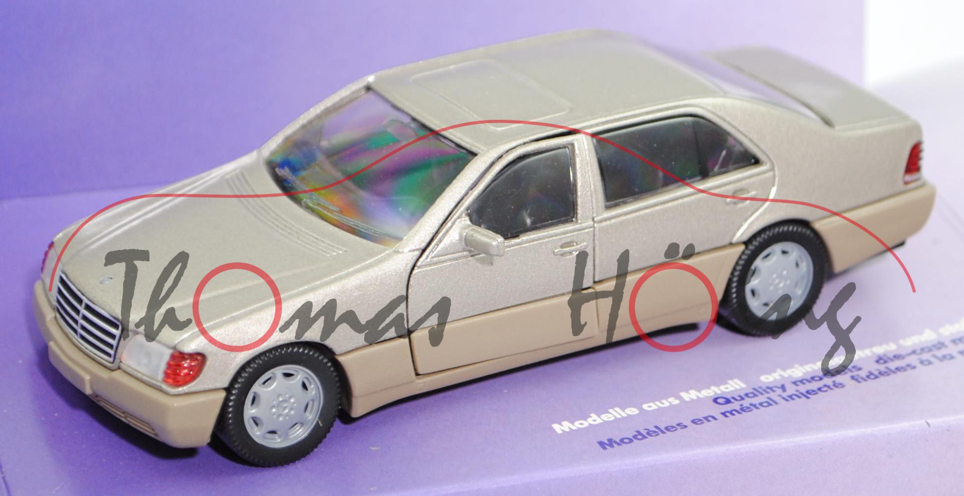 00000 Mercedes-Benz 500 SEL (Modell 91-94), rauchsilbermet., SIKU 1:43, L14a (Stern abgebrochen)