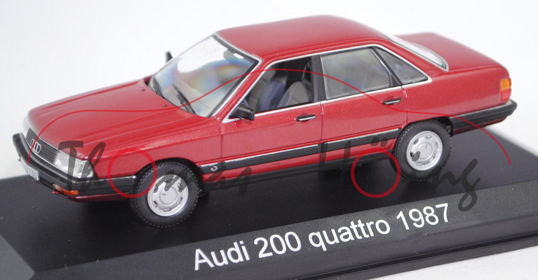 Audi 200 quattro (C3, Typ 44, Vorfacelift, Modell 1987), tizianrot metallic (LB3V), Norev, 1:43, mb