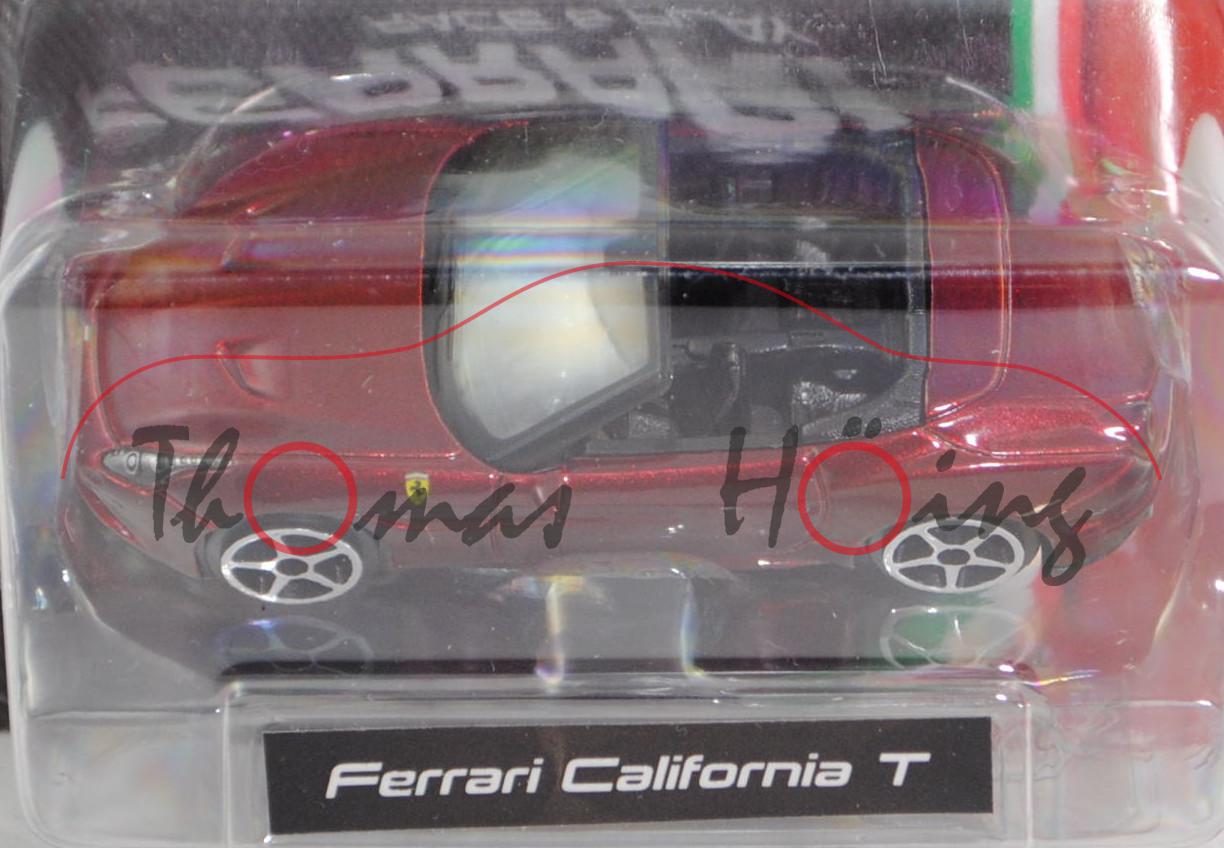 Ferrari California T (Mod. 2014-), rosso mugello, Bburago FERRARI RACE & PLAY, 1:64er Serie, Blister