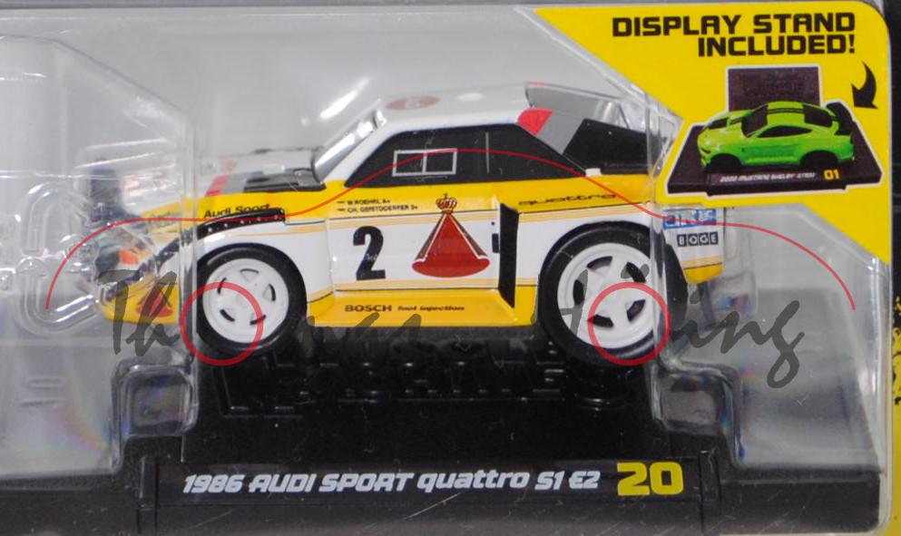 HB Audi Sport Quattro S1 E2, Rallye Monte Carlo 86, W. Röhrl/C. Geistdörfer, Nr. 2, Maisto 1:64, mb