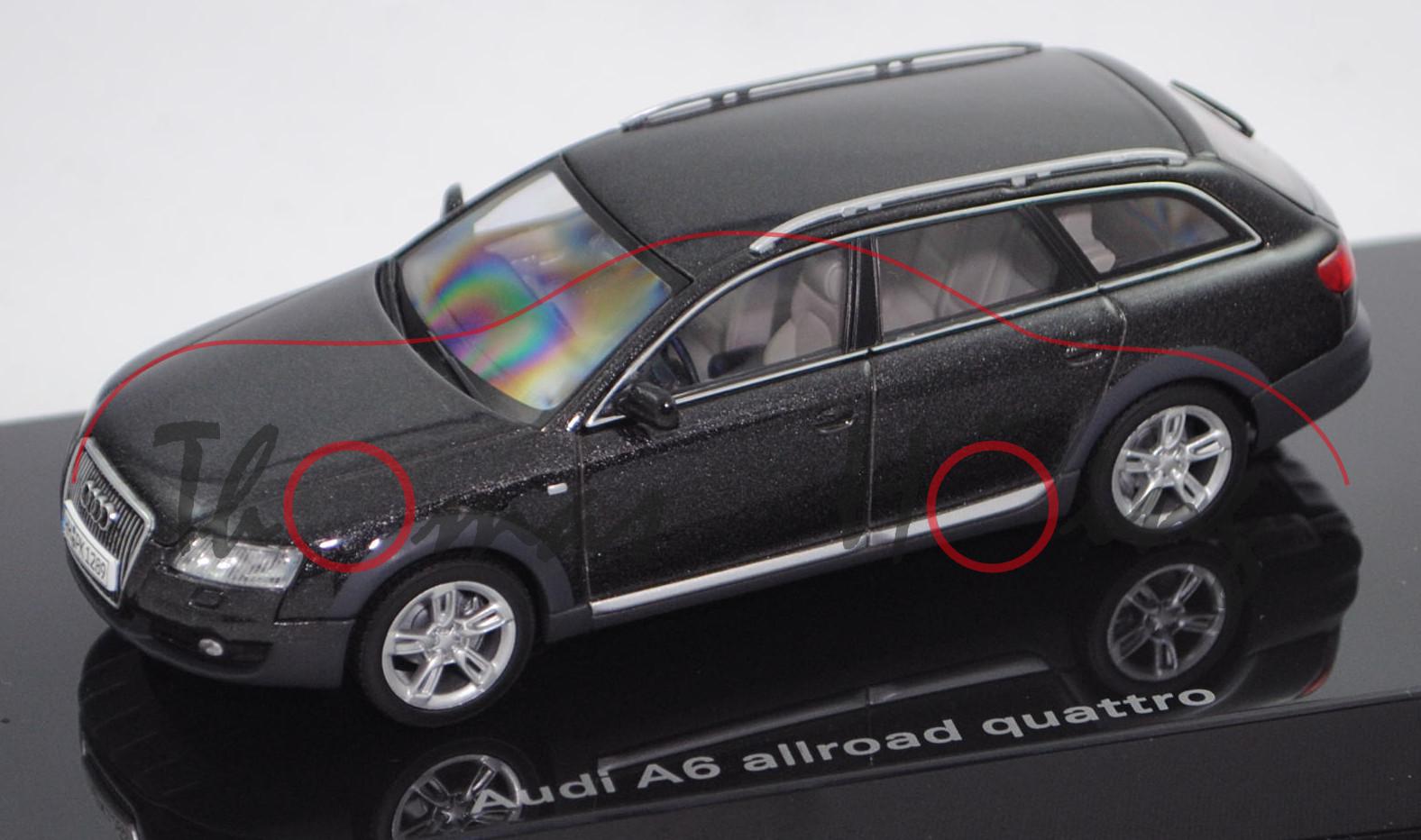 Audi A6 allroad quattro 4.2 FSI (C6, Typ 4F, Mod. 2006-2011), lavagrau perleffekt, Autoart, 1:43, mb