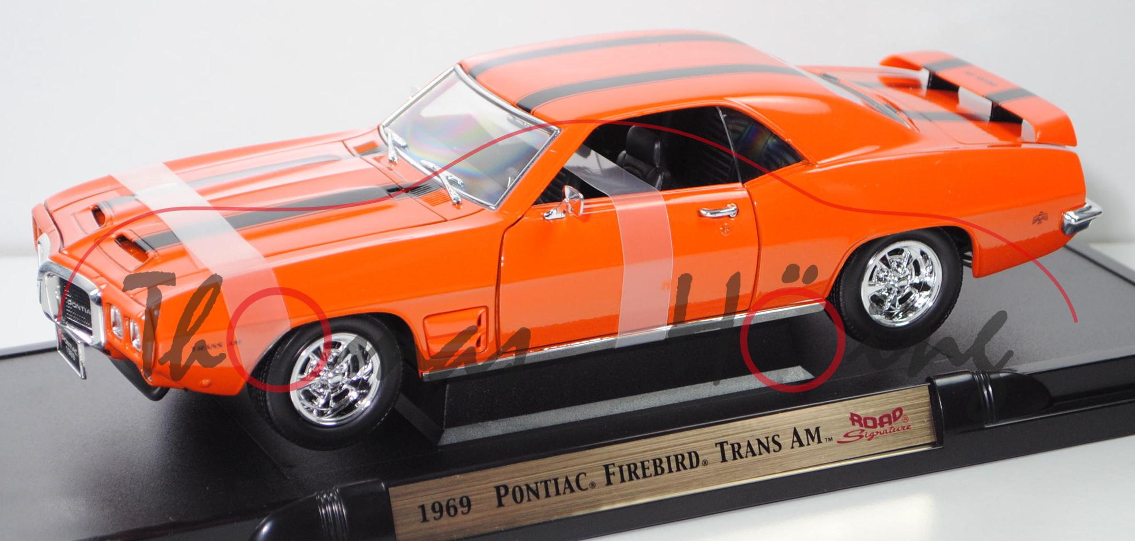 Pontiac® Firebird® Trans AM (1. Gen., Baujahr 1969), reinorange, ROAD Signature / Yatming, 1:18, mb