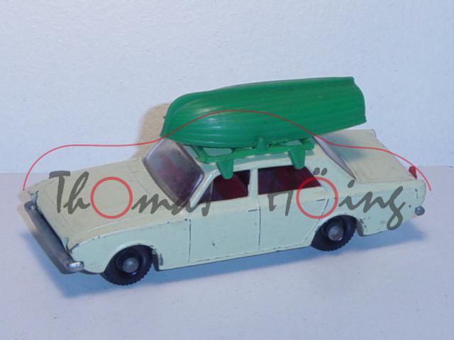 Ford Corsair with boat, hellgrünbeige, abnehmbares Boot minzgrün, mit Anhängerkupplung, Matchbox Ser