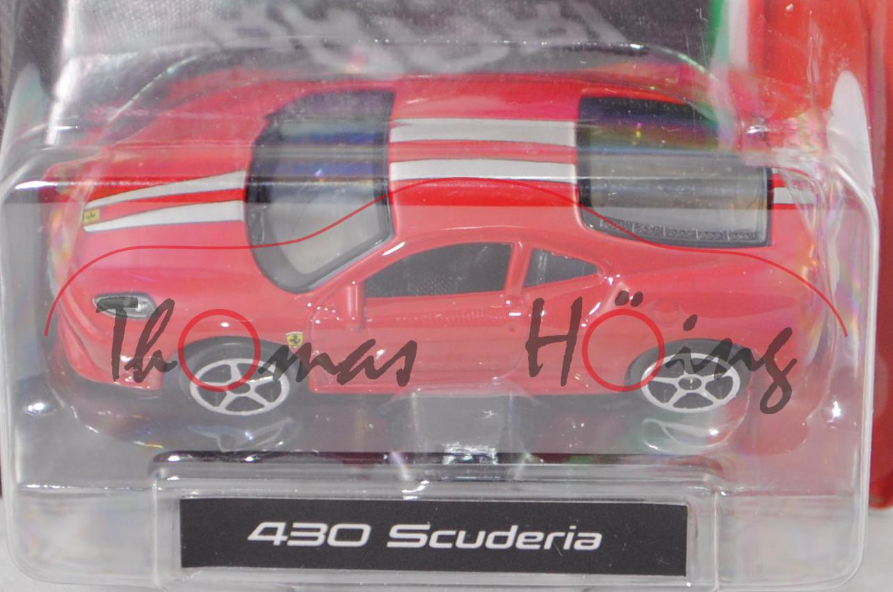 Ferrari 430 Scuderia (Modell 2007-2009), rosso corsa, Bburago FERRARI RACE & PLAY, 1:64er Serie, mb