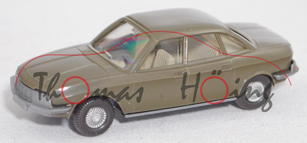 002c NSU Ro 80 (Typ 80, Mod. 1967-1972, Baujahr 1967), hellolivgrün, Wiking, 1:87 (Achsen oxydiert)