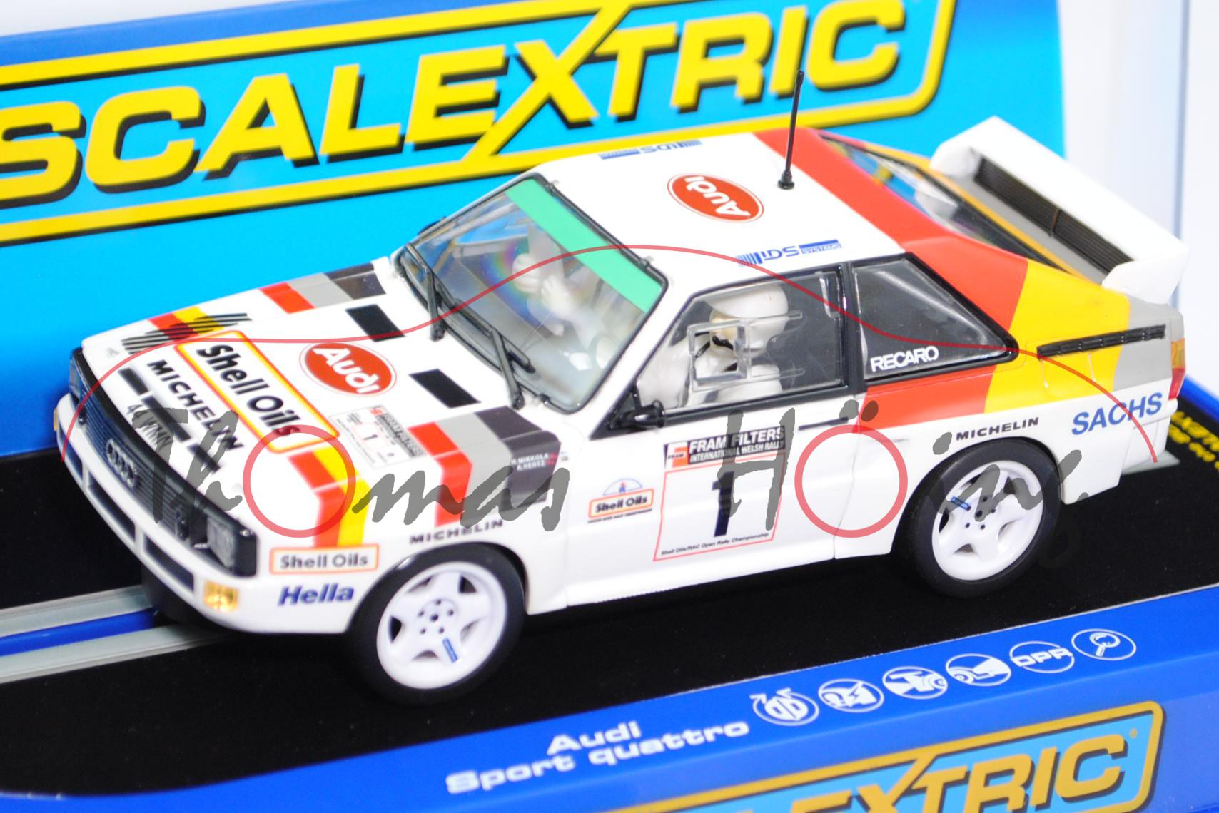 Audi Sport Quattro (Typ 85Q, Modell 1984-1986), alpinweiß, 23. Welsh Rally 1986 (03. bis 04.05.1986)