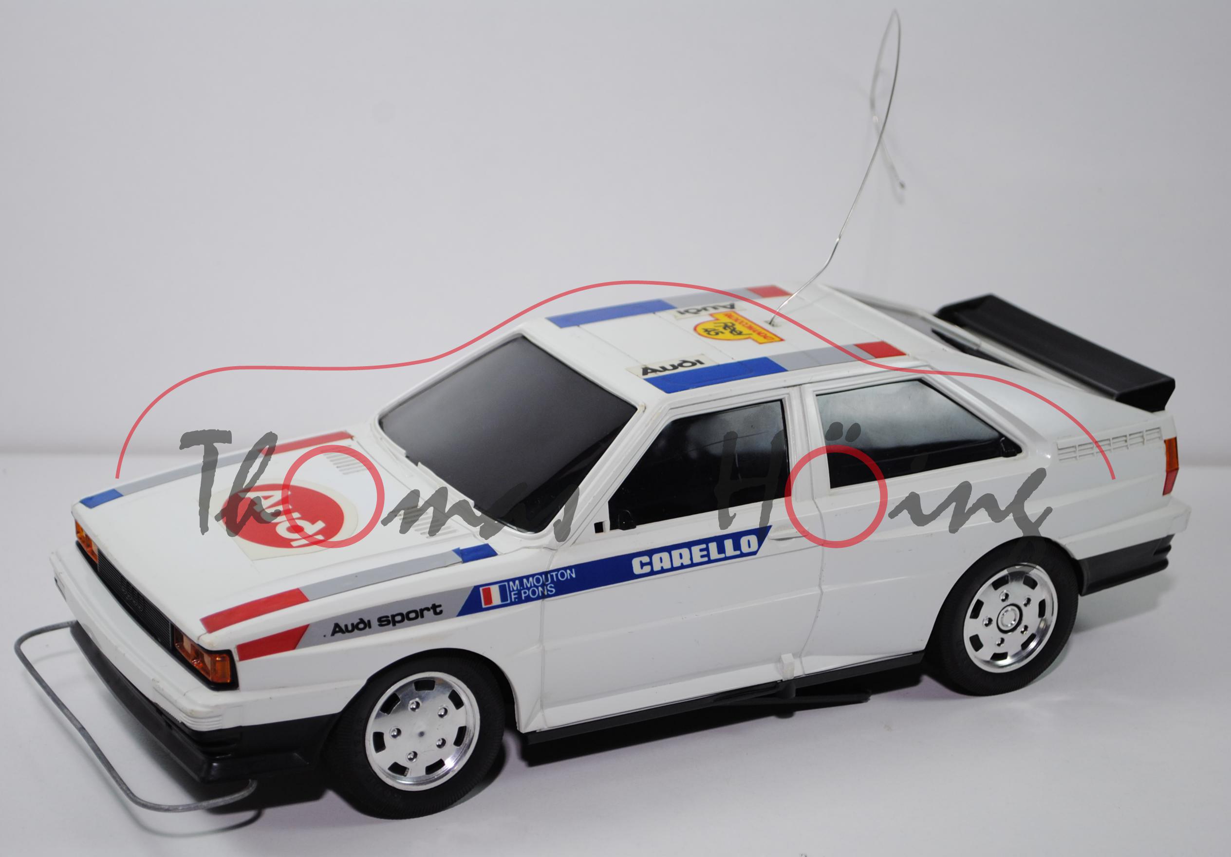 Audi Quattro (B2, Typ 85Q, Modell 1980-1982) Rallye, reinweiß, Nr. 11, Fahrer: Michele Mouton / Fabr