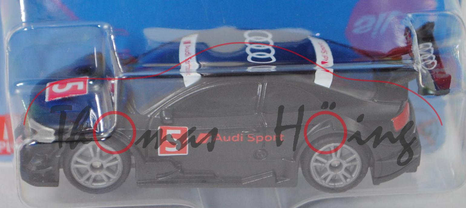 00000 Audi RS 5 Racing, schwarz, Audi Sport / 5, B49 geschlossen silber, SIKU, P29e