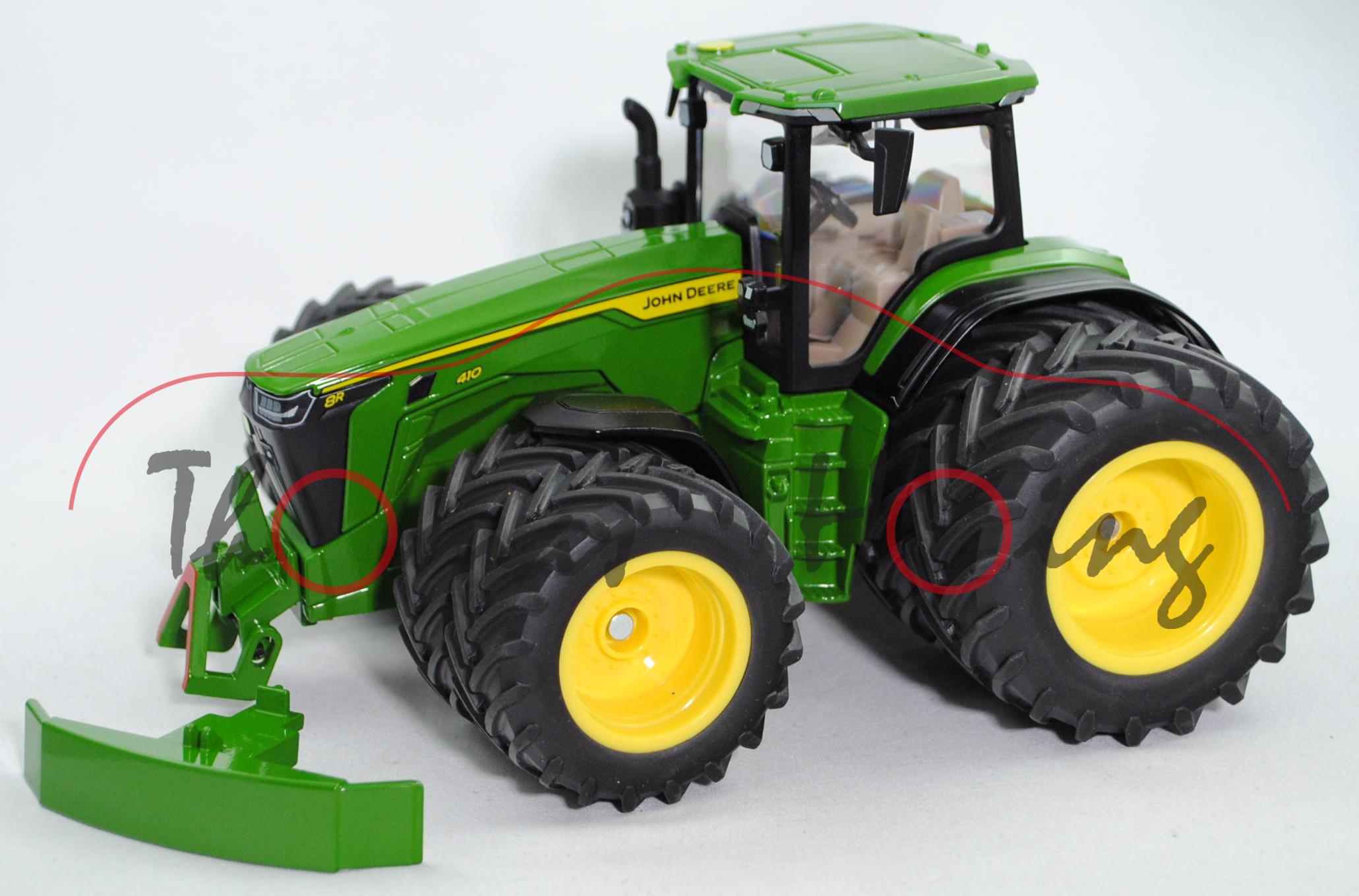 00000 John Deere 8R 410 (Mod. 2019-) mit Doppelbereifung, grün, SIKU, 1:32, L17mpK