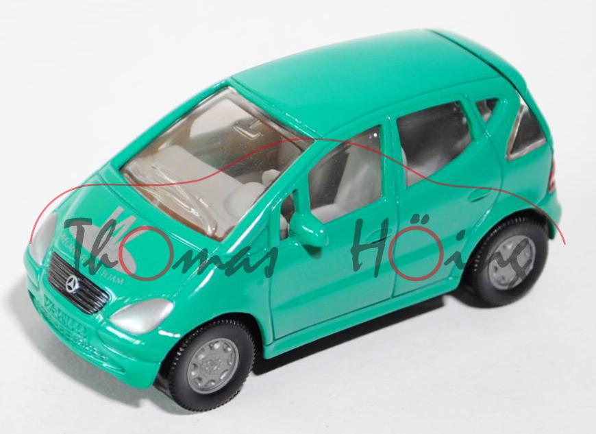 Mercedes A 160 (Baureihe W 168), Modell 1997-2001, türkisgrün, innen lichtgrau, Lenkrad lichtgrau, B