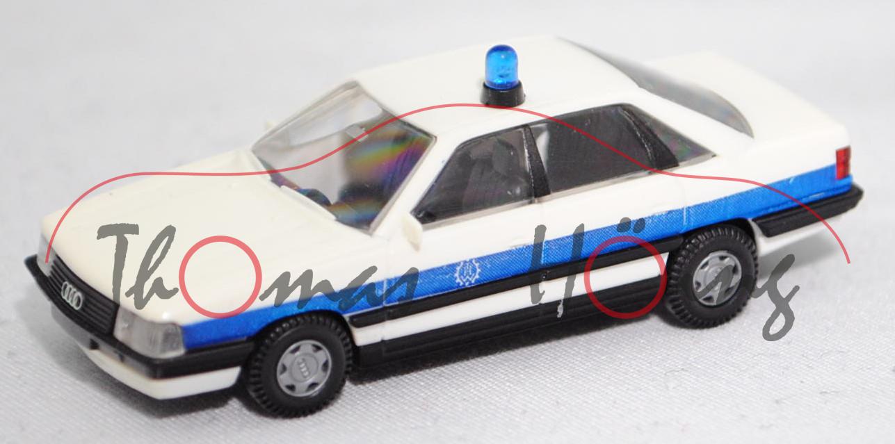 Audi 200 Turbo (C3, Typ 44, Modell 1985-1987) THW, weiß/hell-ultramarinblau, Rietze, 1:87, mb