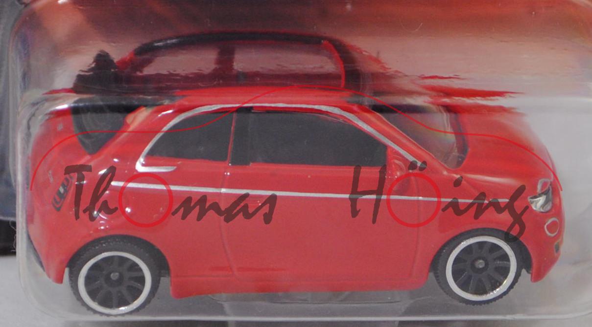 Neuer FIAT 500e Icon Cabrio (2. Gen., Typ FA1, Mod. 2020-2022) (Nr. 286E), rot, majorette, 1:55, mb