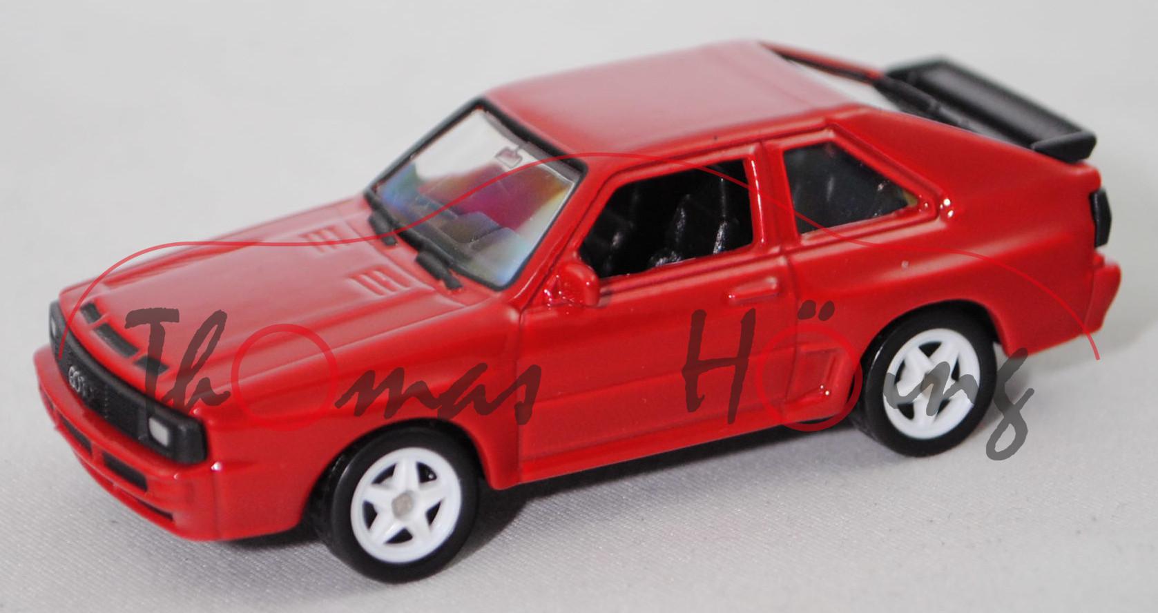 Audi sport quattro (Typ 85Q, Modell 1984-1986), tornadorot, Welly, 1:58, Werbebox (Limited Edition)