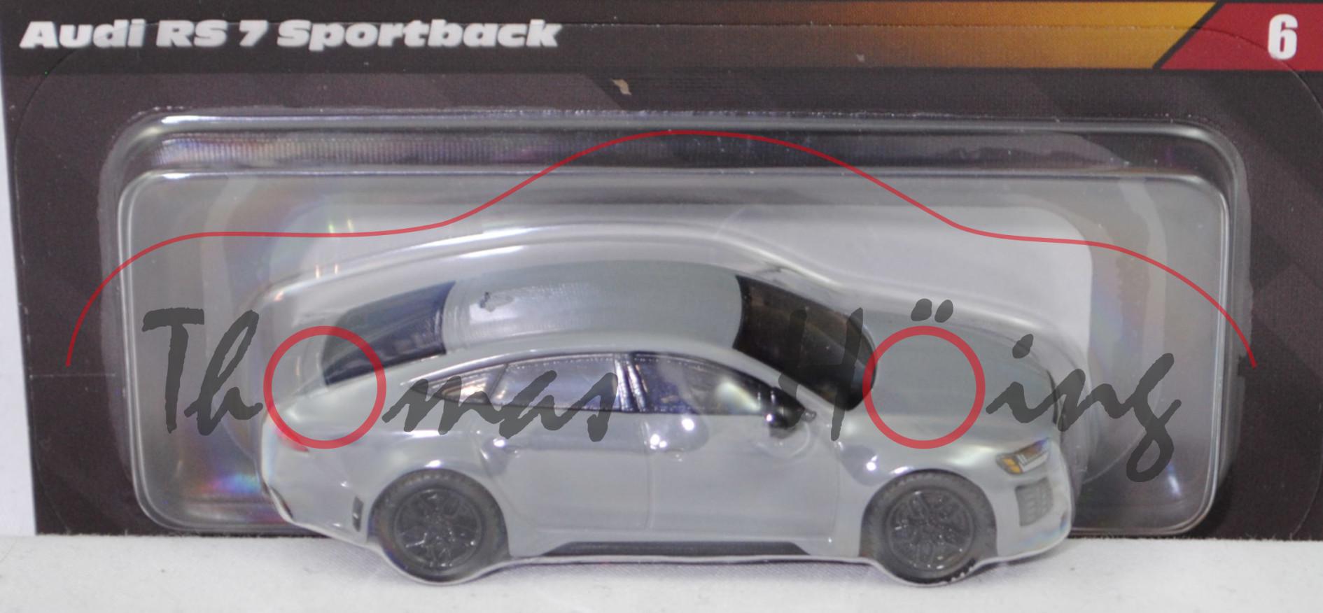 Audi RS 7 Sportback (2. Gen., Baureihe C8, Typ 4K, Mod. 2019-), nardograu, Hot Wheels, 1:64, Blister