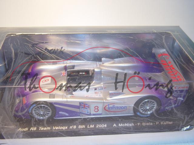 Audi R8, 24h Le Mans 2004, 5. Platz, Biela/Kaffer/McNish, Nr. 8, Spark, 1:18, mb