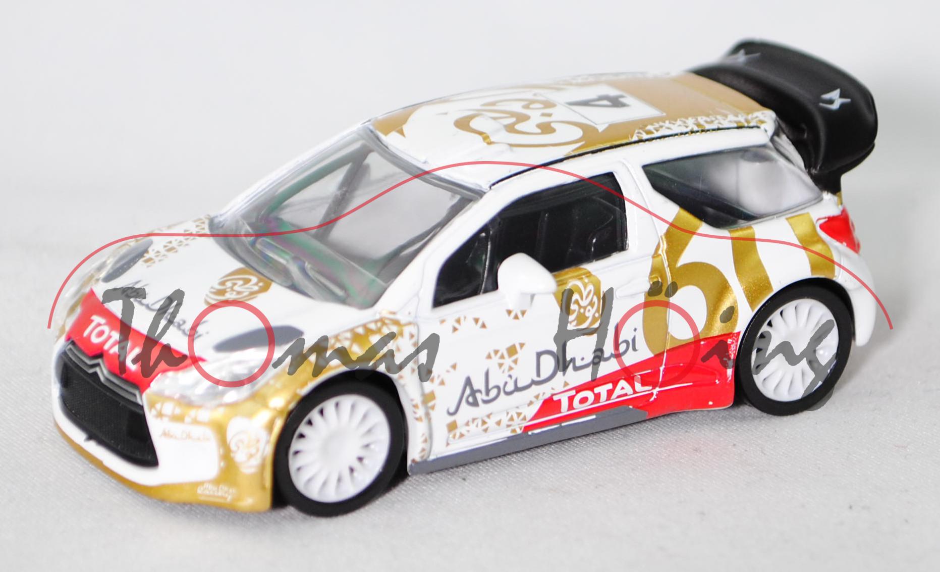 Citroen DS3 WRC 2015, reinweiß/gold/dunkel-verkehrsrot, Rallye Monte Carlo 2015, Fahrer: Sébastian L