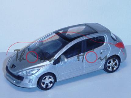 Peugeot 308, silbermetallic, 1:50, Norev SHOWROOM, mb