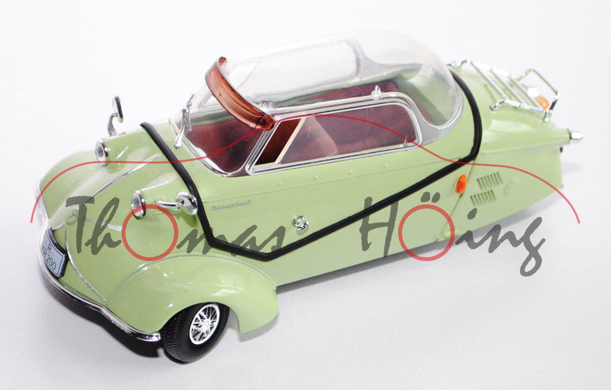 Messerschmitt Kabinenroller KR 200, Modell 1955-1964, hellgrün, Dach zu öffnen, mit Lenkung, Revell,