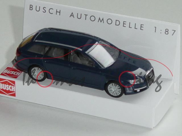 Audi A6 Avant, Mj. 2004, stahlblau, Busch, 1:87, mb