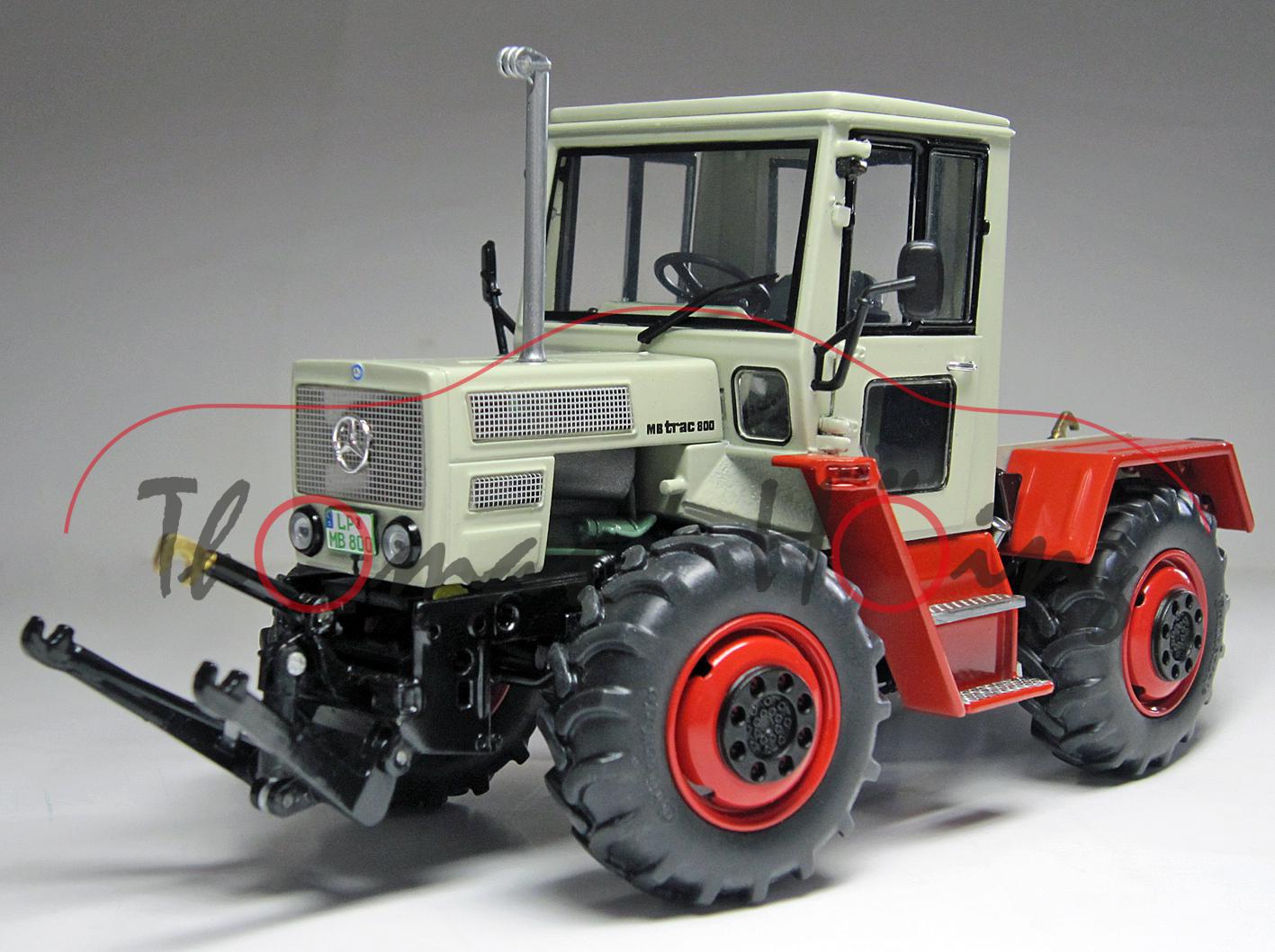 Mercedes-Benz MB trac 800 (Ausführung 1975-1978), grau/rot, weise-toys, 1:32, mb