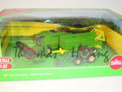 00000 Set John Deere bestehend aus Art.-Nr. 1876 Mähdrescher John Deere 9680i und Art.-Nr. 1843 John