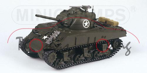 SHERMAN M4A3 Panzer,  Modell 1945, grauoliv, Minichamps, 1:35, mb