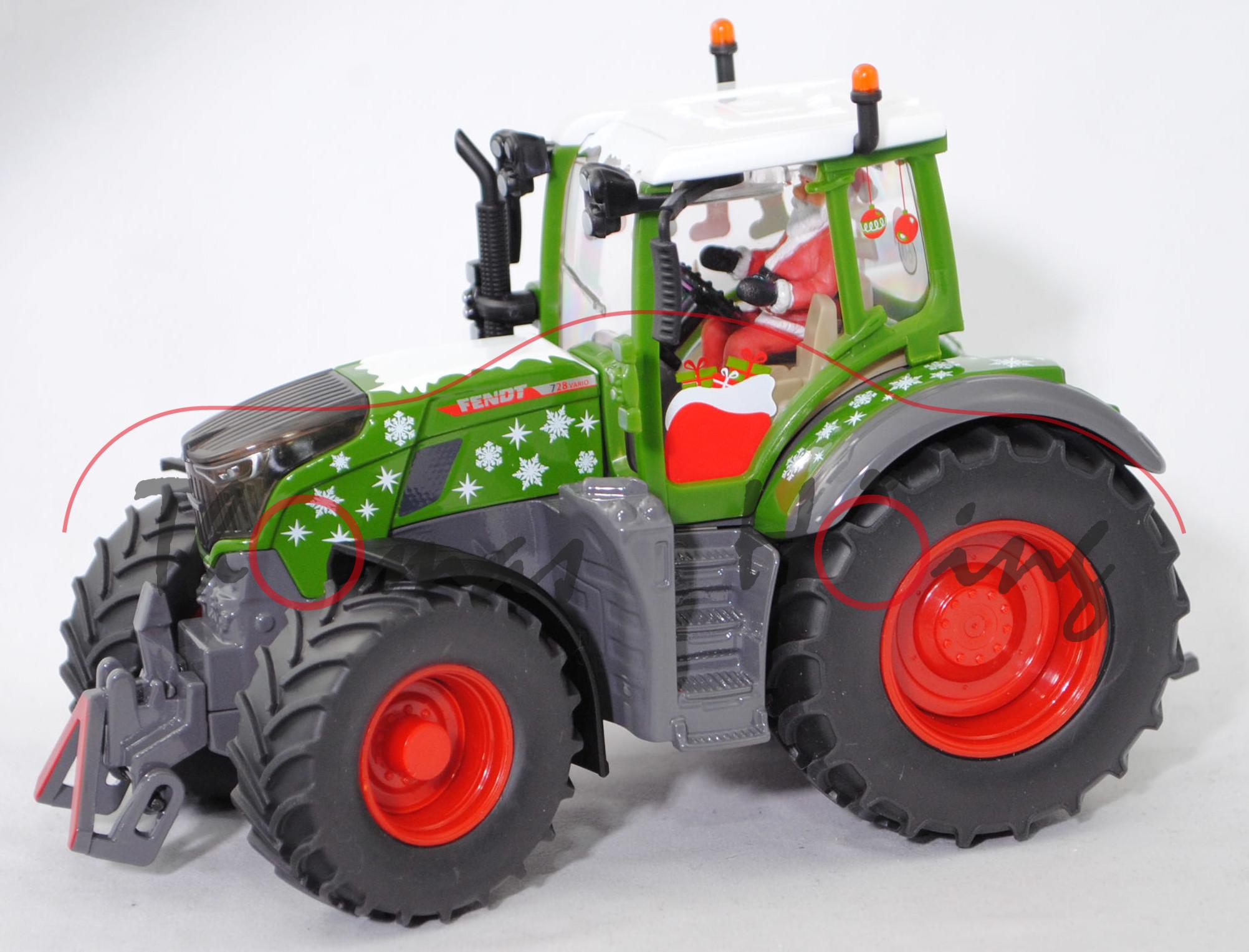 00000 Fendt 728 Vario Gen7 Weihnachtstraktor, weiß/grün/grau/mattschwarz, SIKU, 1:32, L17mpK