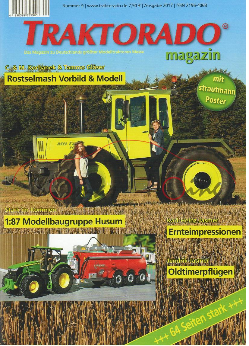 TRAKTORADO® Magazin, Nummer 9, Ausgabe 2017, ROSTSELMASH, CLAAS & RENAULT Modelle, TRAKTORADO 2015 R