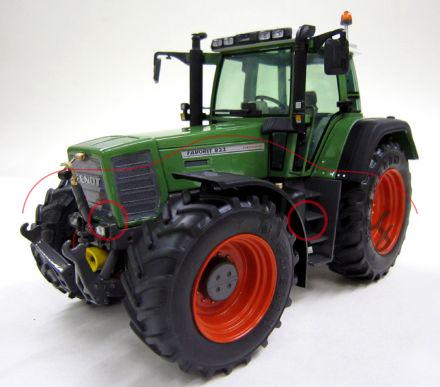 Fendt FAVORIT 822, resedagrün/grau, mit Frontgewicht, weise-toys, 1:32, mb