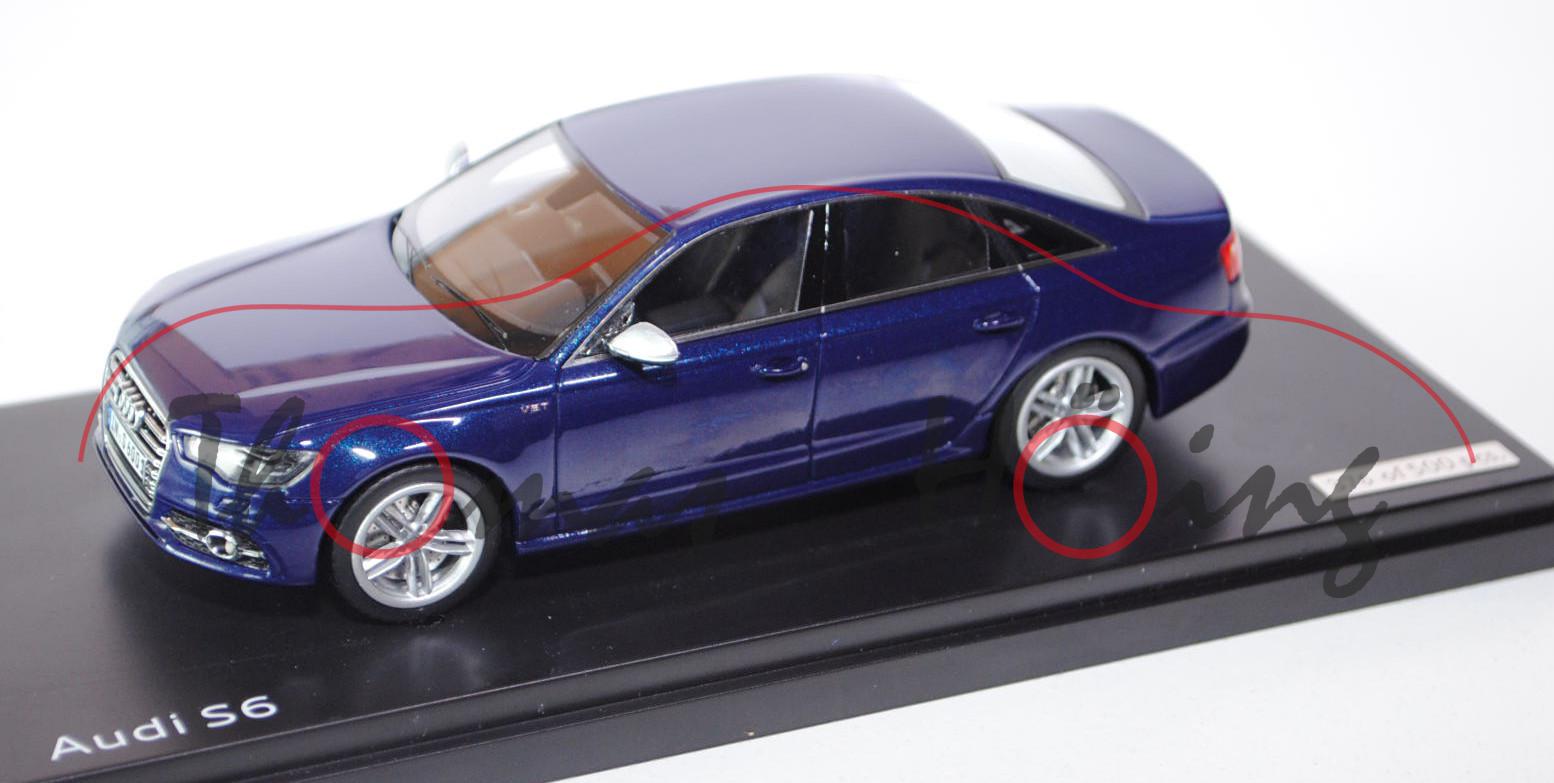 Audi S6 (C7, Typ 4G), Modell 2011-, estorilblau, Schuco, 1:43, limitierte Auflage, Handarbeitsmodell