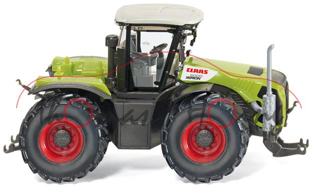 Claas Xerion 5000, claasgrün/umbragrau, Wiking, 1:87, mb