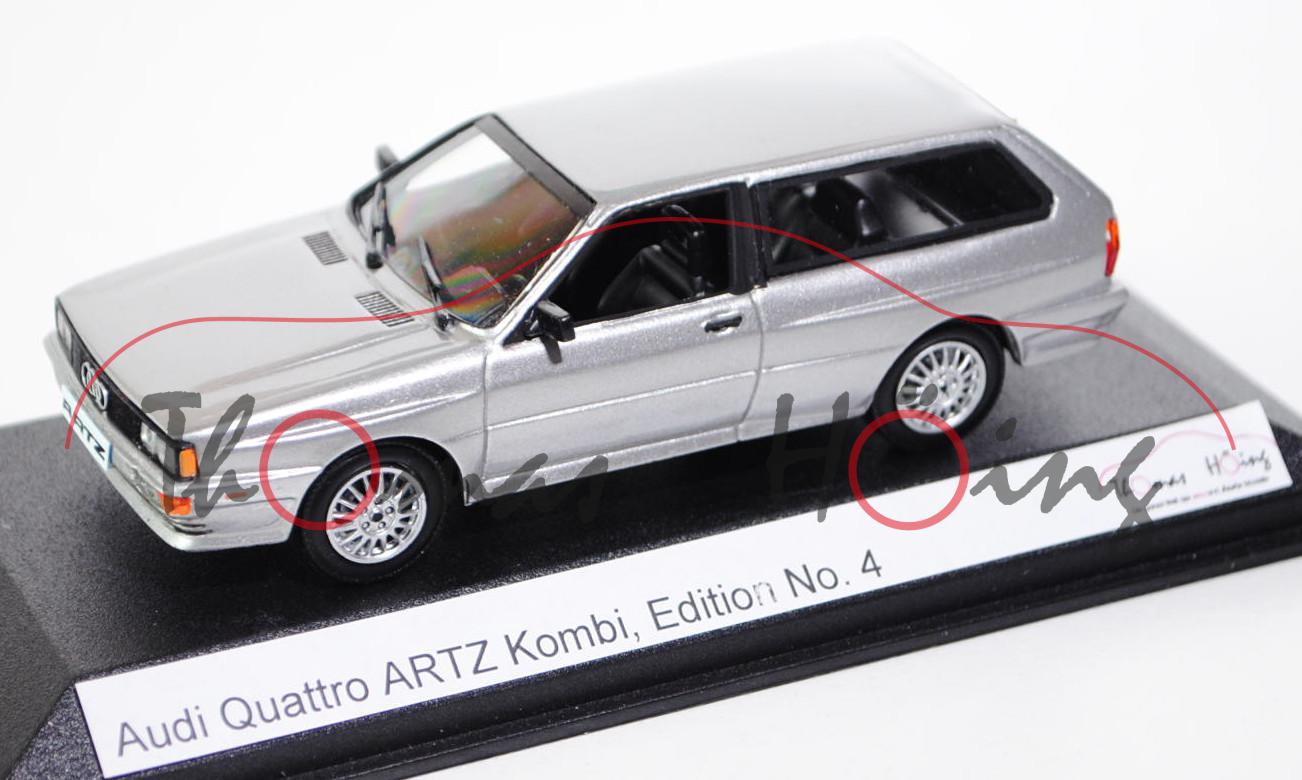 Audi Quattro ARTZ Kombi, diamantsilber metallic, 1:43, Automodelle Höing, PC-Box, Handarbeitsmodell,