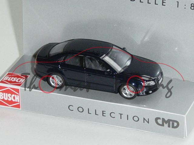 Audi A4, Mj. 2004, dunkelblaumetallic, CMD Collection, Busch, 1:87, mb