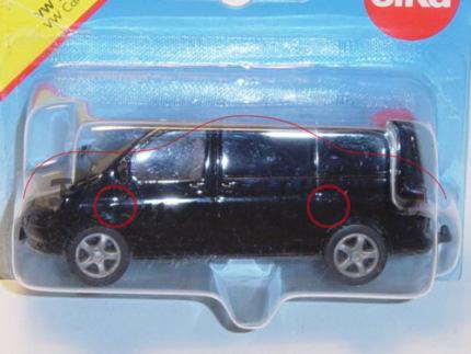 00301 o.K. VW T5.1 Transporter (Modell 2003-2009), schwarz, o.K., SIKU, 1:58, P29a (Limited Edition)