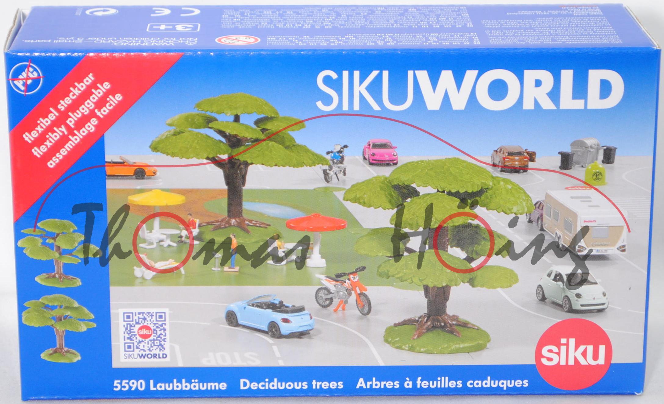 00000 Set Laubbäume für SIKU World, 1:50 / 1:55, Inhalt: 28 Bauelemente für 2 Bäume, SIKU WORLD, L18