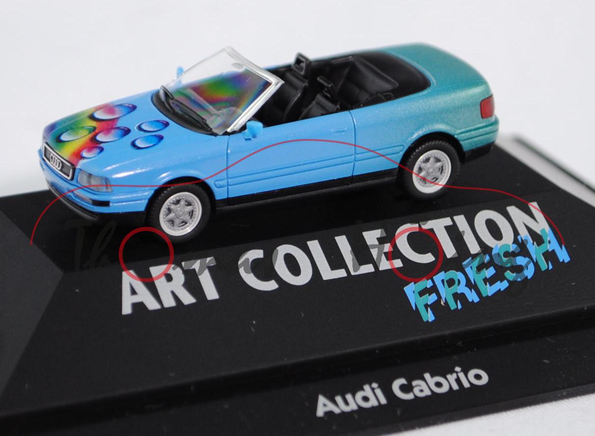 Audi Cabriolet (B4, Typ 8G, Modell 1991-2000), lichtblau/türkisblaumetallic, innen schwarz, ART COLL