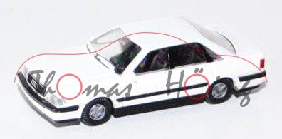 Audi V8 (D11, Typ 4C, Modell 1988-1994), reinweiß, innen schwarz, kleine Felgen, Rietze, 1:87, mb