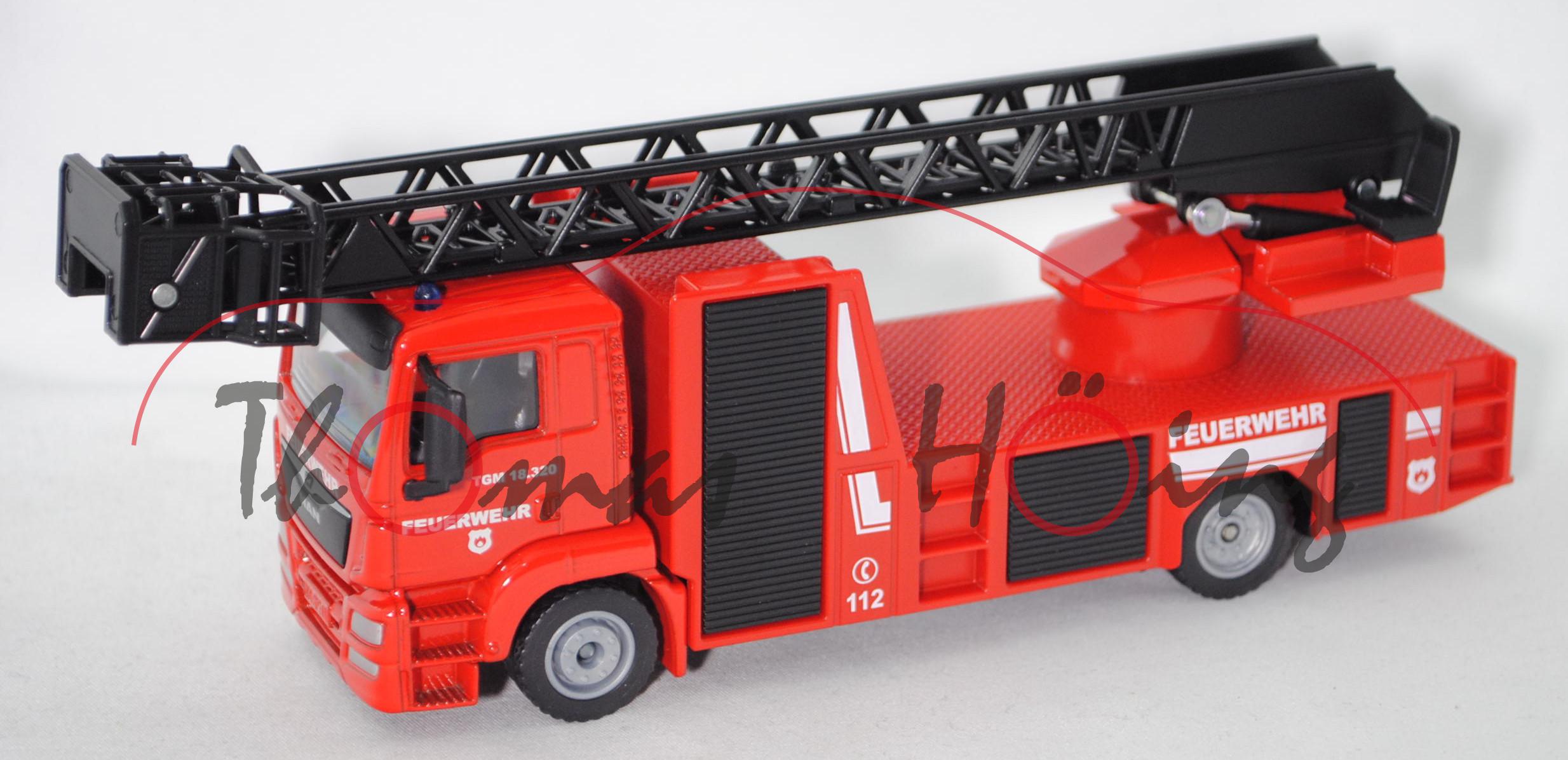 00000 Hubrettungsfahrzeug MAN TGS 18.320 Feuerwehr-Drehleiter, rot, FEUERWEHR, LKW41 grau, L17mpK